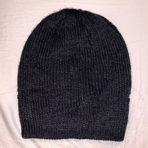 Distressed, gray beanie
